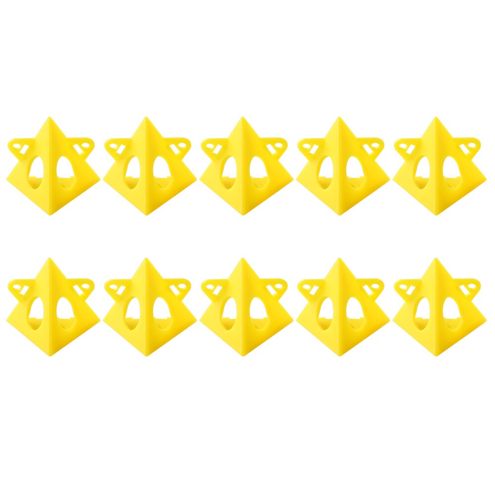 10Pcs Houtbewerking Accessoires Hout Werk Gereedschap Schilder Piramide Stands Verf Tool Driehoek Verf Pads Voeten: Yellow