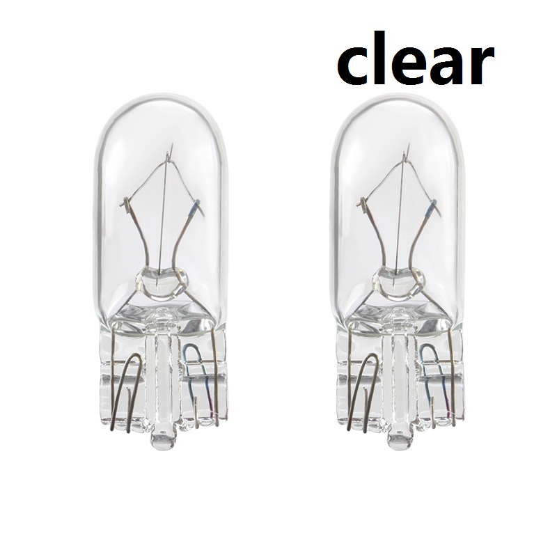 10 pcs 12v t10 501 194 5w Auto Halogenlampe Innen signal Licht Seiten markierung hellgelbe Glas birne: WHITE