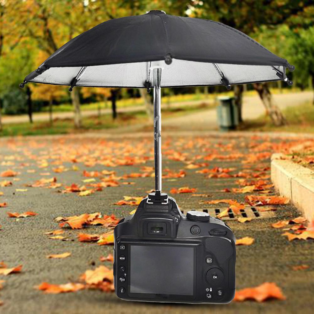 Dslr Camera Paraplu Universele Flitsschoen Fotografie Camera Zonnescherm Draaibare Camera Zonnescherm Regenachtige Houder Voor Canon