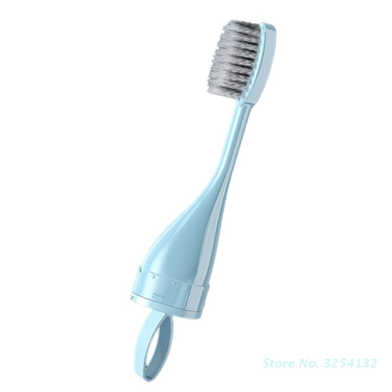 Portátil dobrável escova de dentes viagem conjunto criativo dente limpo ferramentas pode segurar dental acessórios do banheiro: Blue A