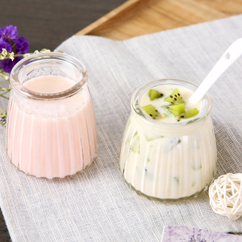 1 stuk 100-200ml geraspte pudding fles yoghurt beker mousse beker glazen fles zelfgemaakte melk yoghurt fles hoog borosilicaat
