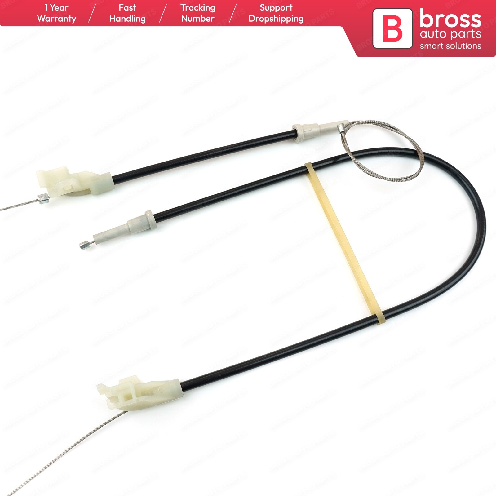 Bross BWR5127 Manual Window Regulator Set Repair Rear Right Door for Land Rover Freelander MK1 First generation L314; 1997-2006