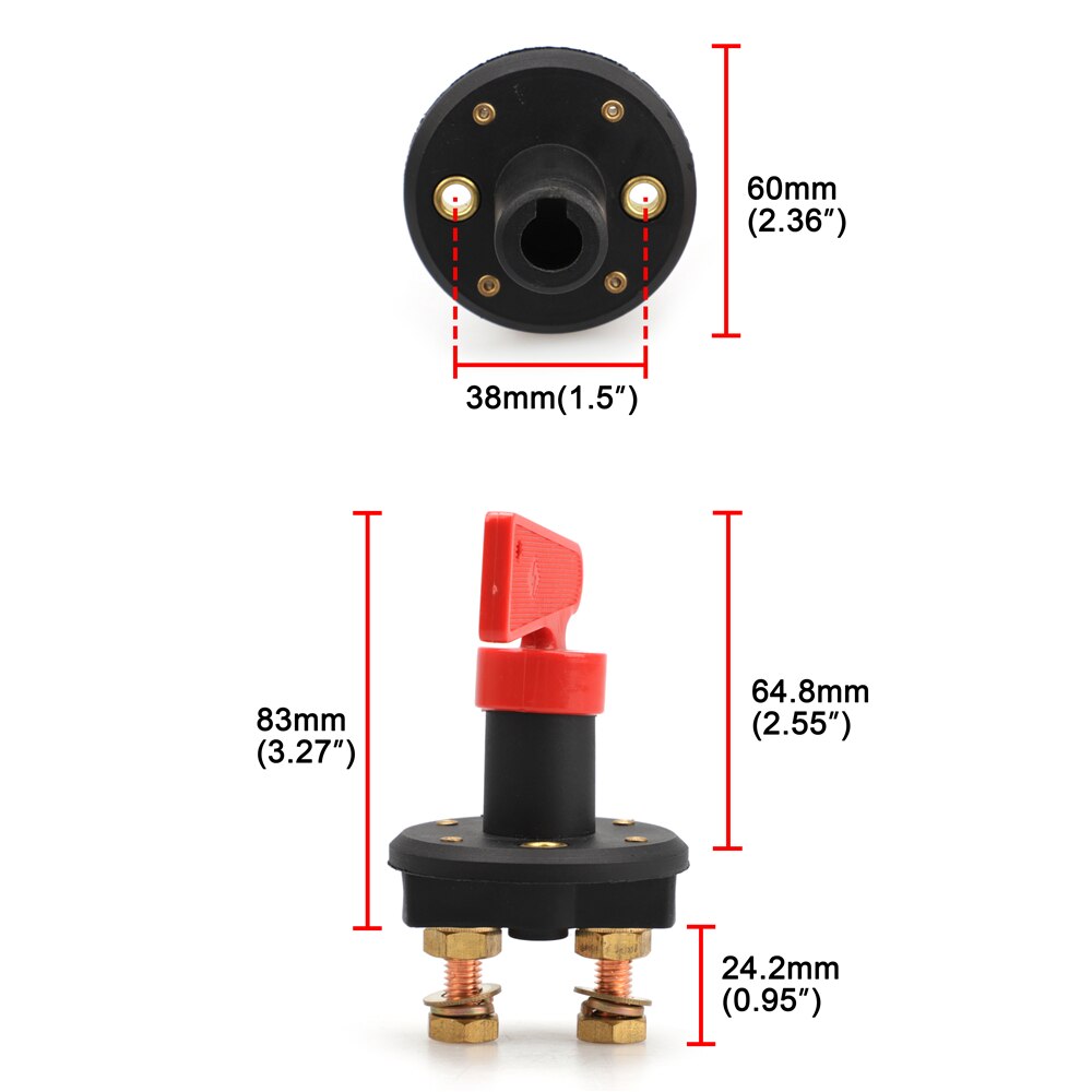 12V 24V 300A Battery Switch for Marine Contour Battery Disconnect Master Switch