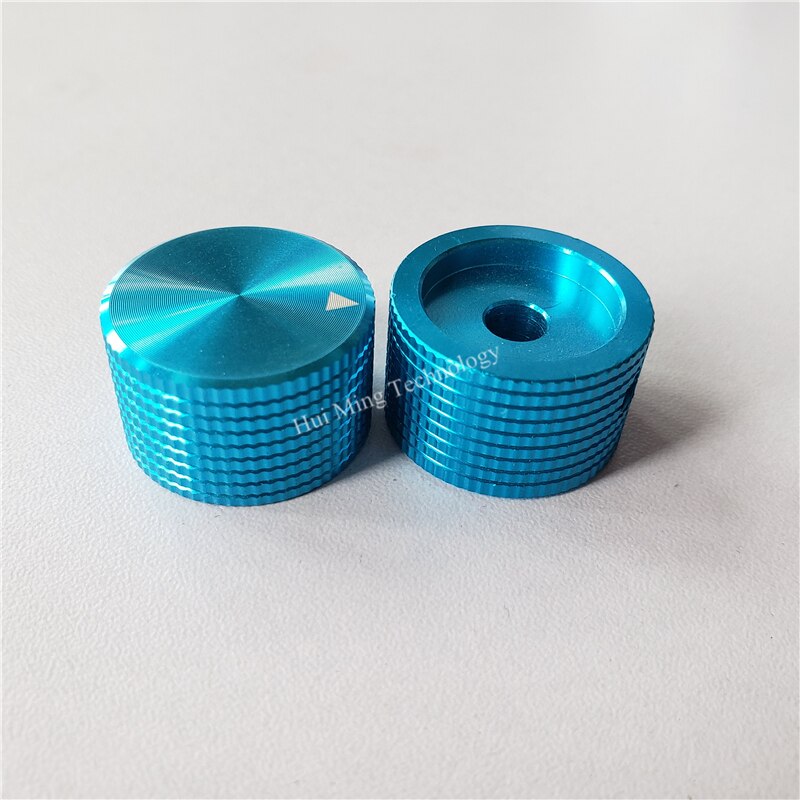 4 stk aluminium knott gitter ananas potensiometer knott 25*15.5*6mm kaps volum knott bryter sølv/svart/rød rørforsterker: Blå