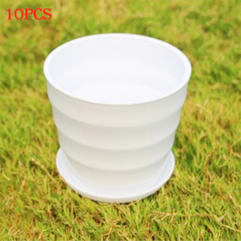 Mini caja de plástico blanca para cultivo, maceta para flores, plantas suculentas maceta para, decoración para el hogar, macetas para guardería, 10 piezas
