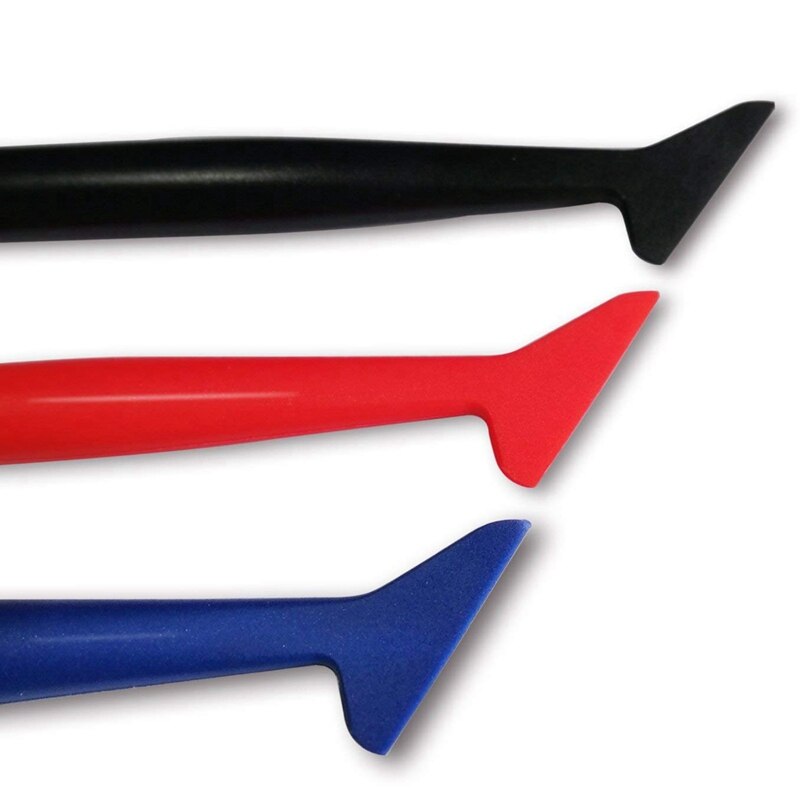 Vehicle Vinyl Application Tool Kit Edged Fold Squeegee Flexible Micro-Squeegee Curved Slot Tint Tool Set Different Hardness For