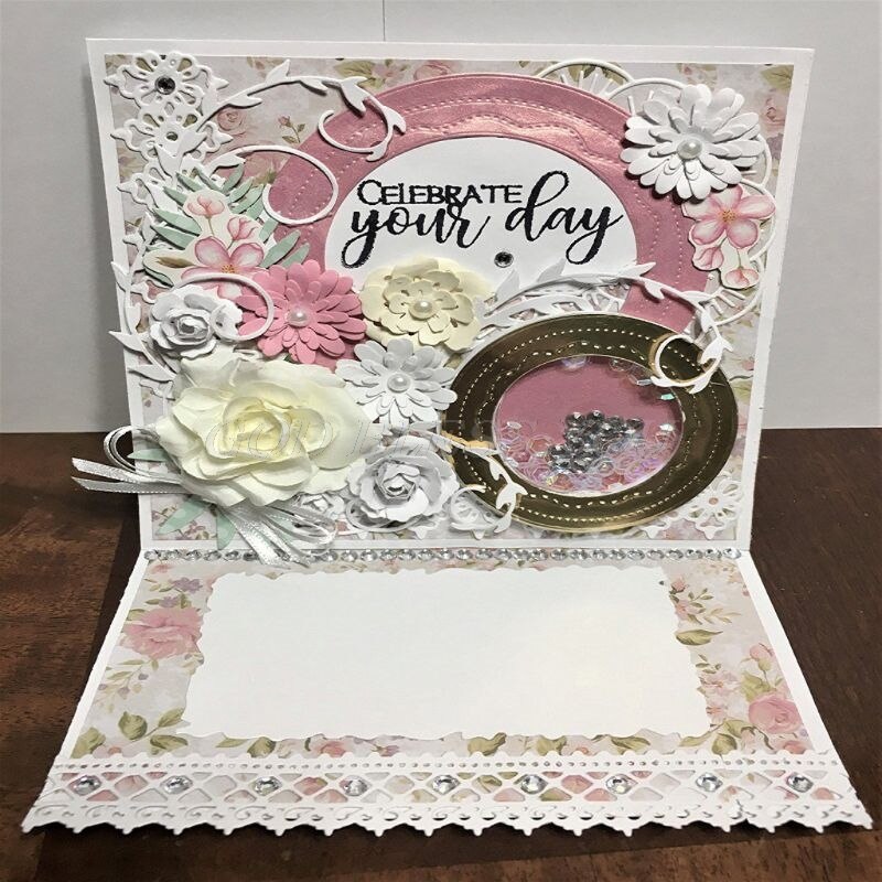 mini Fiori di Metallo di Taglio Muore stampino Scrapbooking FAI DA TE album di Bollo Carta di Carta