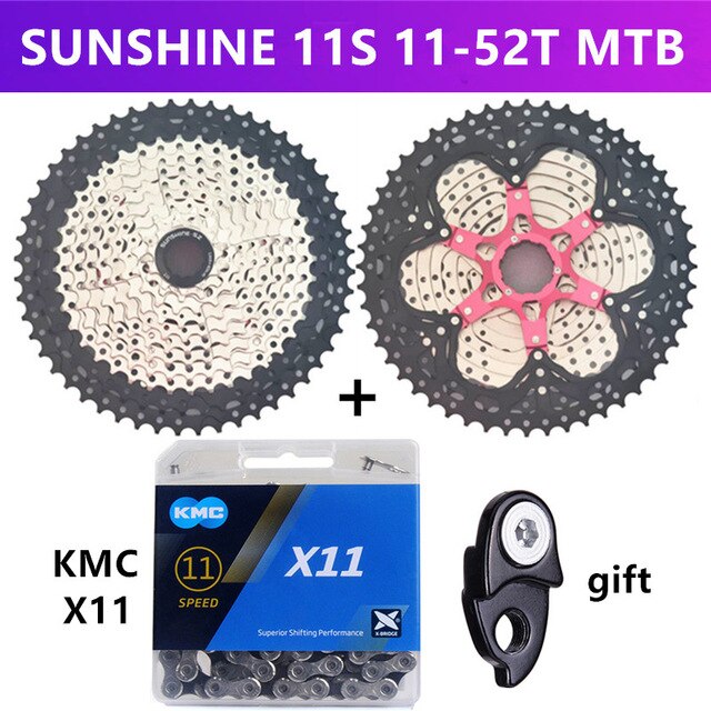 solskinn-sz mtb / landeveissykkel svinghjul 11/22/33 hastighet 11-25t/28t/32t/36t/40t/42t/46t/50t/52t kassett svinghjul og kmc  x11