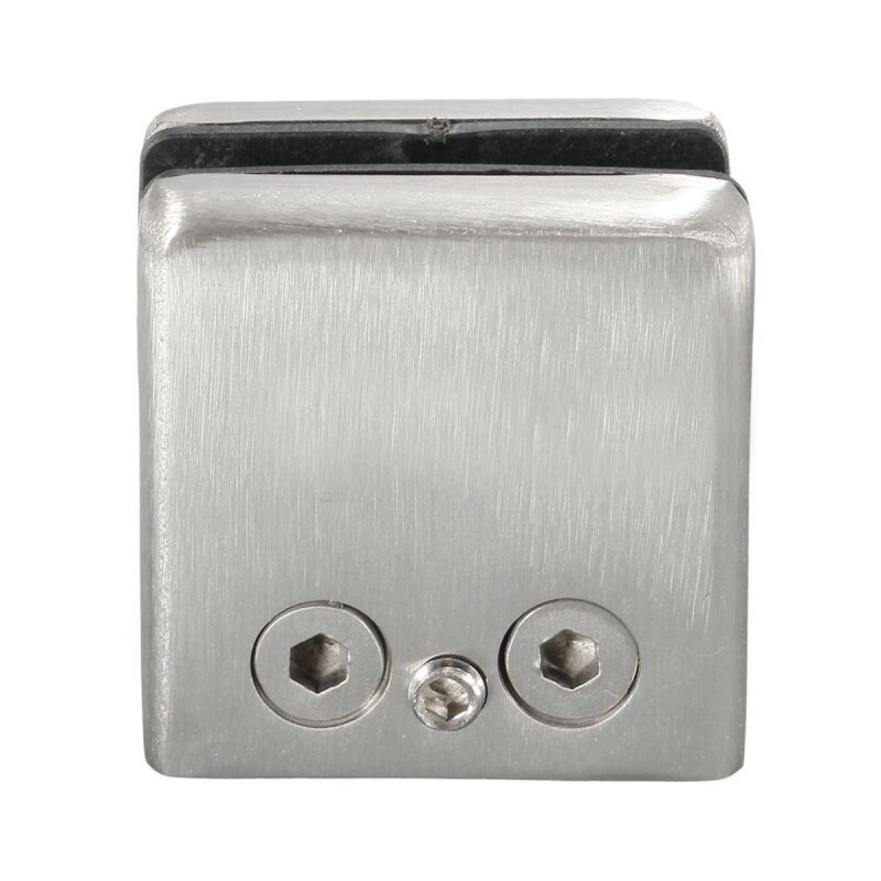 4 Stuks Roestvrij Stalen Vierkante Klem Houder Beugel Clip Voor Glas Plank Leuningen Zilver