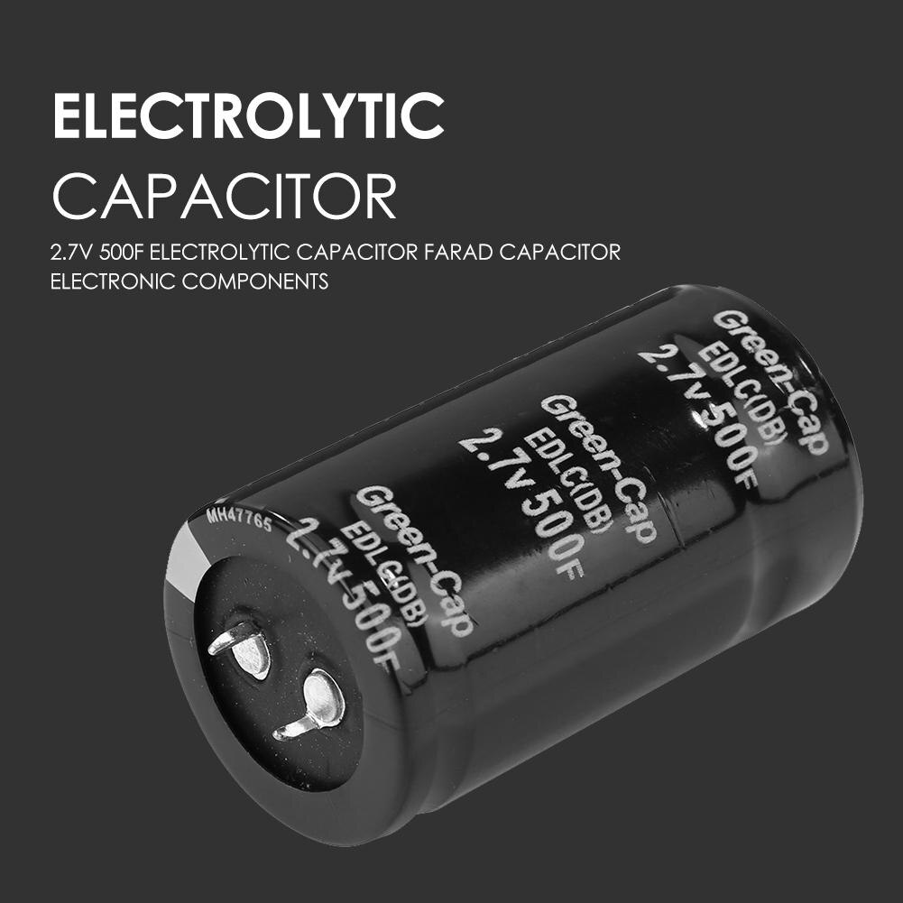 2.7V 500F Elektrolytische Condensator Delicate Metalen Farad Condensator Voor Automobiles Circuits Nodig Automotive Circuit Gadgets