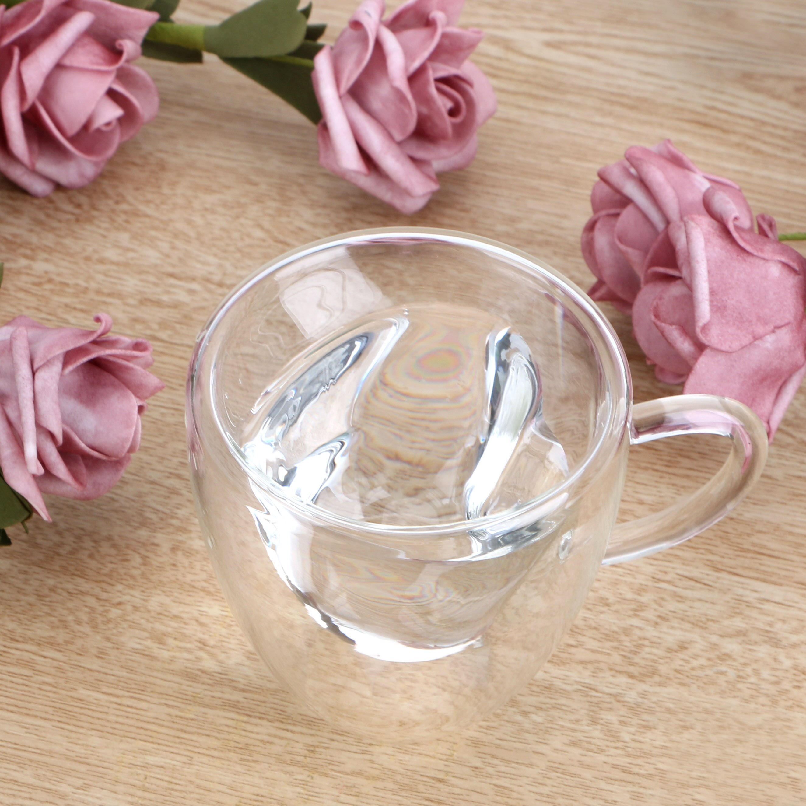 Naczynia robić picia, odporny na ciepło, podwójna ściana szklany kubek serce w kształcie serca herbaty kufel robić piwa kubek robić soku filiżanki robić kawy kubek na prezent 180ml/240ml