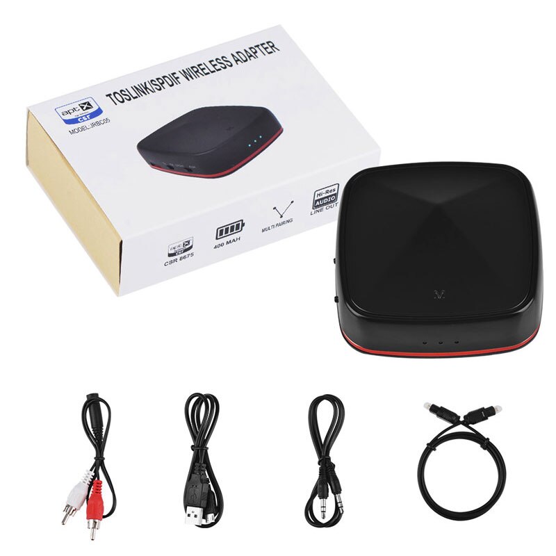 CSR8675 Bluetooth 5.0 Zender Ontvanger Aptx Hd Ll Wireless Audio Adapter 3.5 Mm 3.5 Aux Jack Spdif Rca Voor Tv auto Speaker Pc