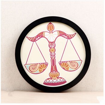 Massivt trä fotoram familj rund bildram enkel modern rund fotoram 6 7 8 10 tum: B / 12 tum