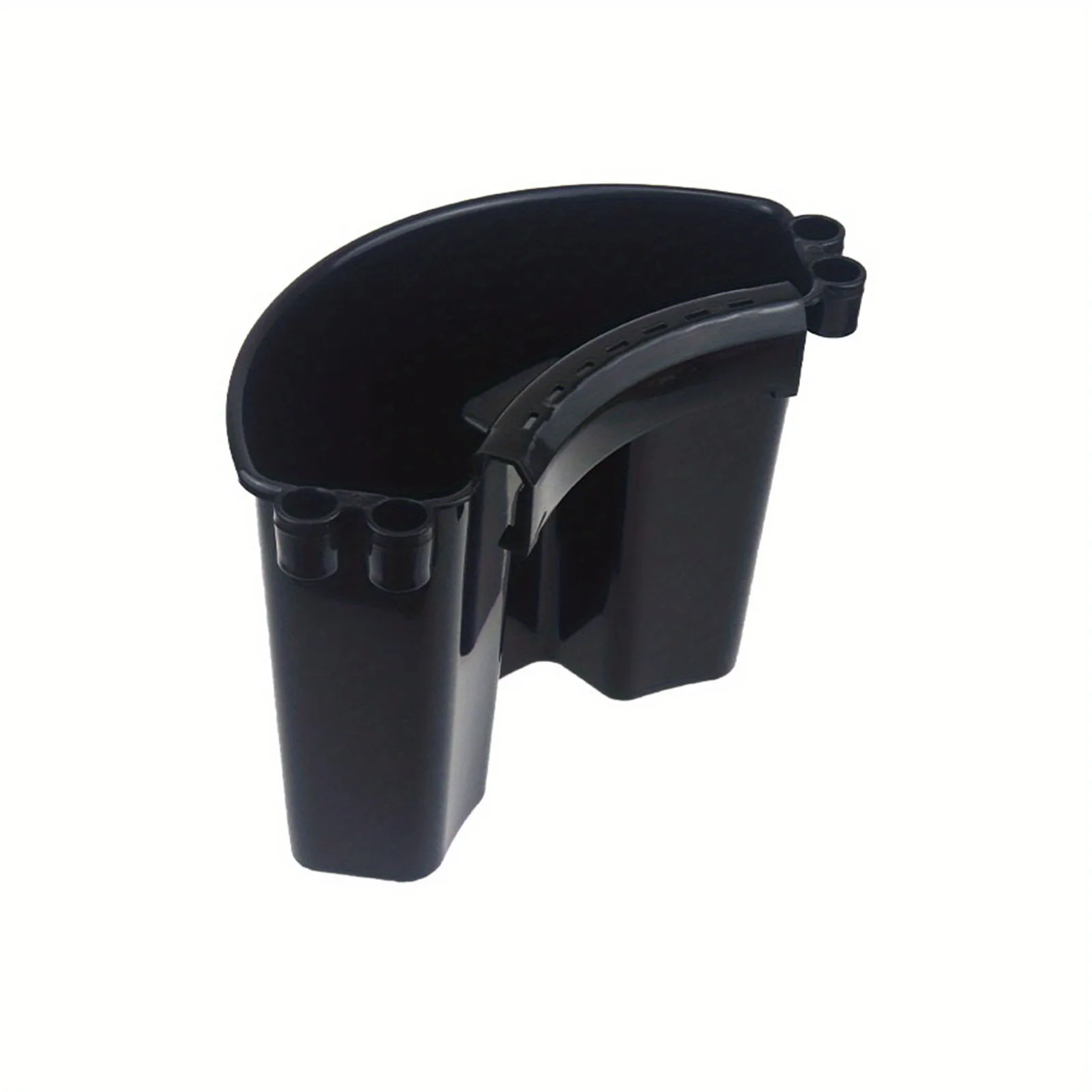 4 stk. bilpleiebøtte, bærbar bilvaskebøtte, multifunksjonell nal, hengende organizer for tilbehør, piknikverktøy, svart