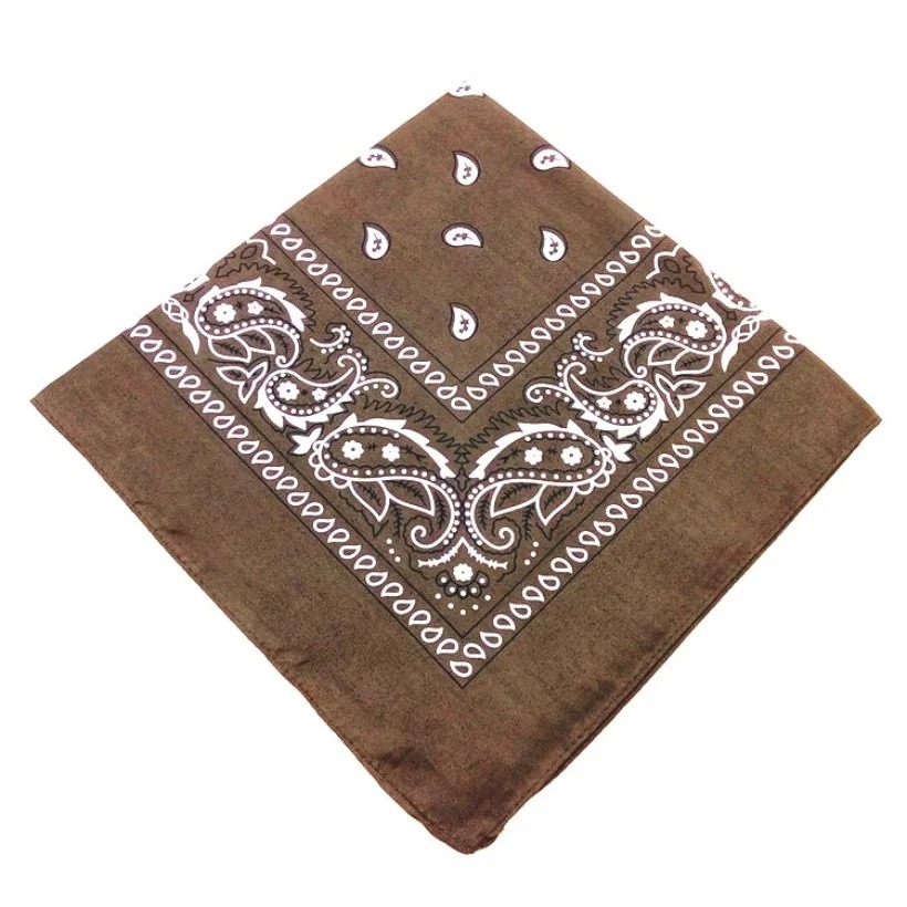 Unisexe hommes femmes Bandana bandeau Cowboy hommes motard sport chapeaux poignet bandeau simple face tête enveloppement écharpe Paisley