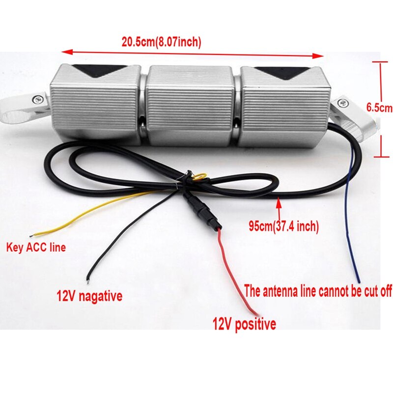 Motorfiets  mp3 bluetooth speler waterdichte stereo speaker stuur fm radio met led display zilver