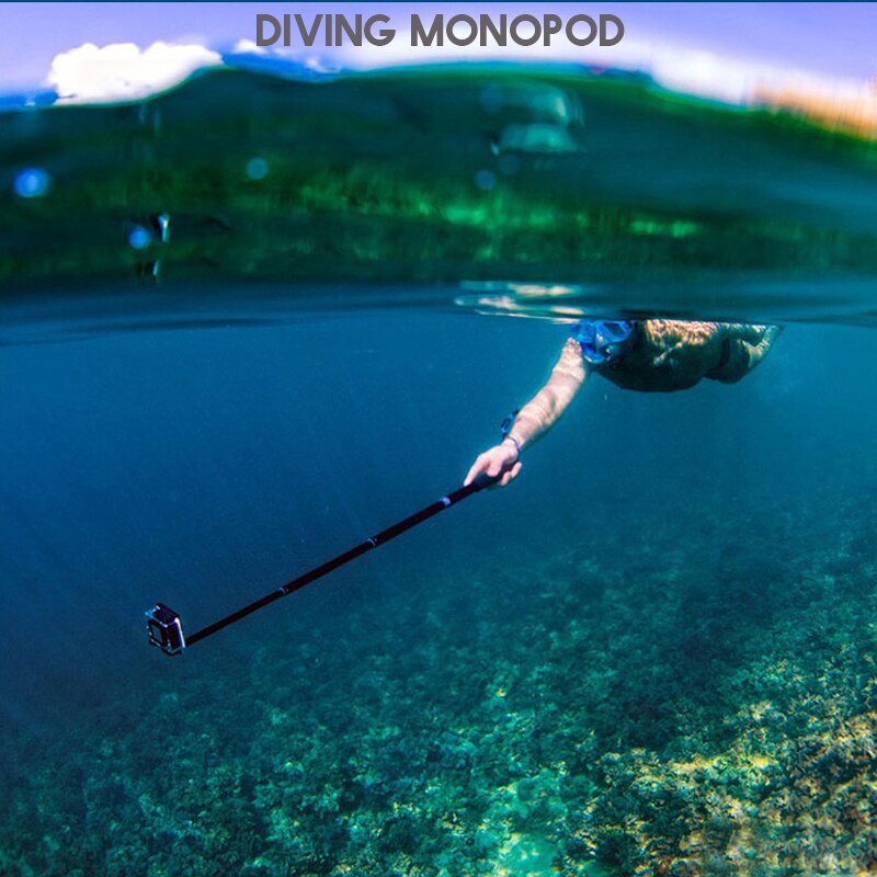 36 "gå pro selfie pinne handling kamera dykking utvidbart aluminium selfie monopod til gopro helt + sjcam til xiaomi  yi 4k