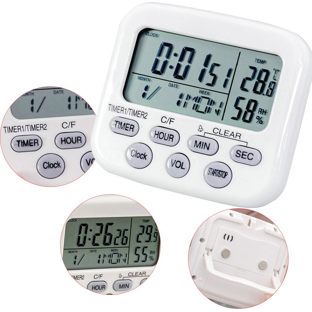 Mini Digital Kitchen Time Timer Magnetic Clock Stop Watch Study Cooking Shower Countdown Electronic Lap Timer Kitchen Gadgets