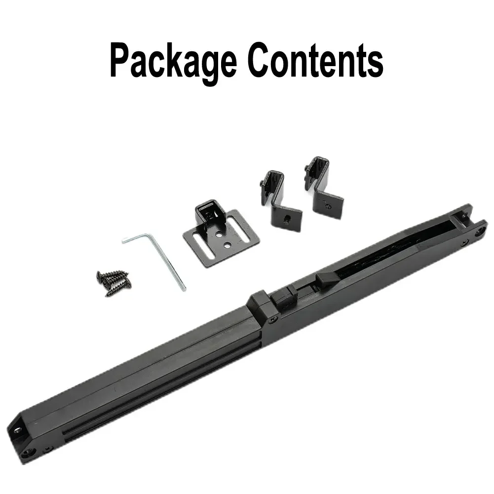Amortiguador de puerta de Granero cerrado, Material de amortiguación, libre de perforación, Kit de Hardware, mecanismo de remisión