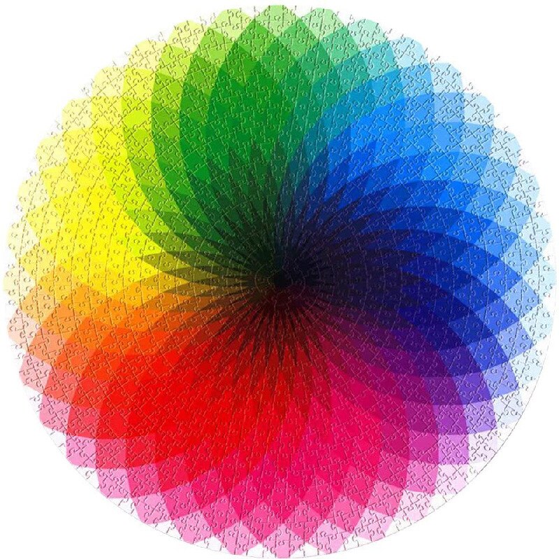1000Pcs Puzzles Mond planet puzzle 3D Bunte Regenbogen Runde puzzle für erwachsene Kinder DIY Pädagogisches puzzles Spielzeug: rainbow 1000pcs