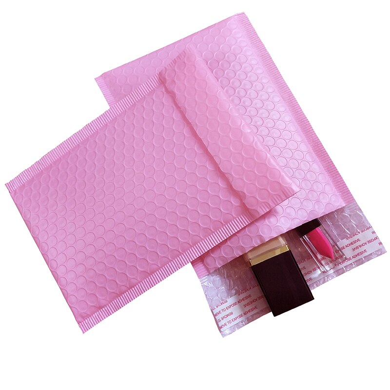 10 stk  #0 6 x 10 tommer lilla poly boble mailer polstrede konvolutter 175 x 230mm selvforseglet postpose boble konvolut emballage konvolutter: Lyserød