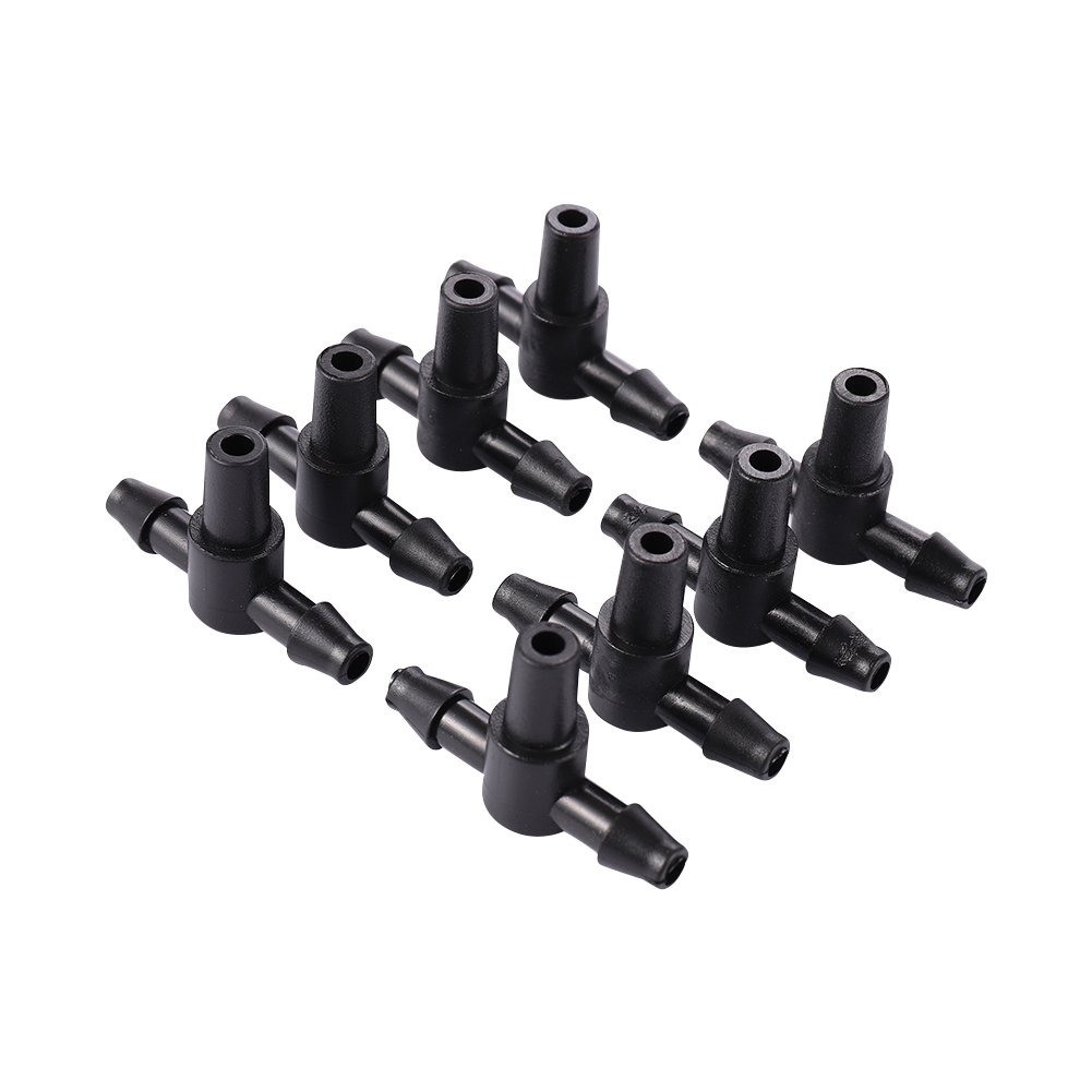 10Pcs 6mm Dripper Nozzle ground plug Adjustable Watering Emitter Garden Micro Drip Irrigation Potted Bonsai Plants Watering tool: WHITE