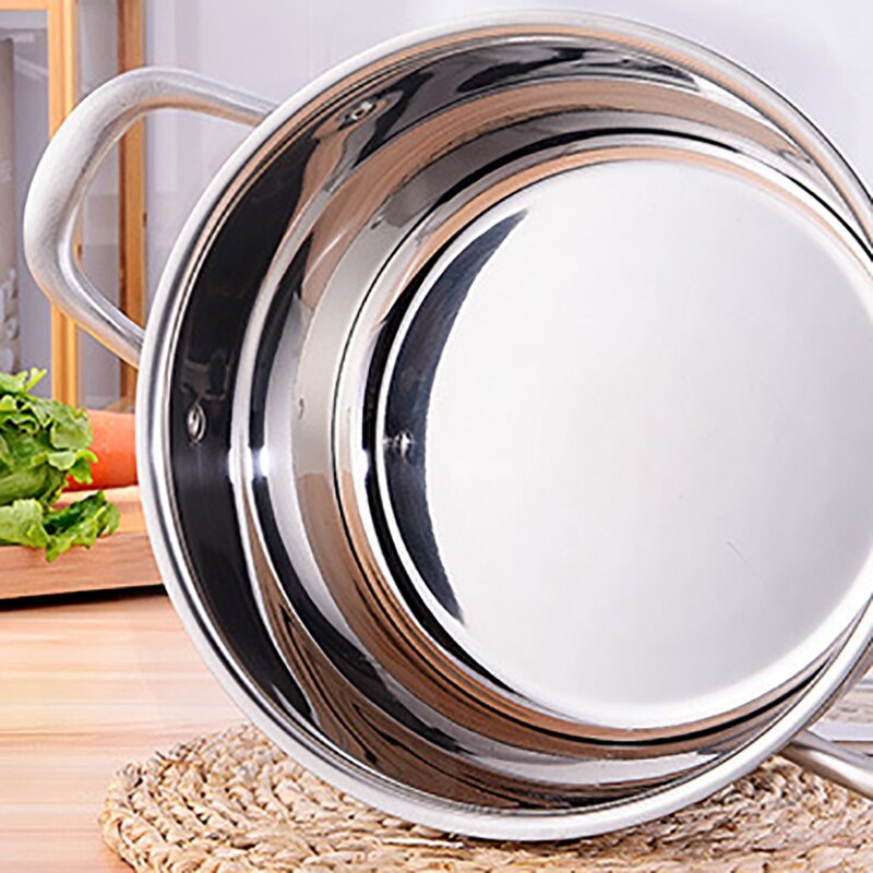 Stainless Steel 2-Piece Stock Pot with Tempered Glass Lid and Double Handles - Easy to Clean and Dishwasher Safe