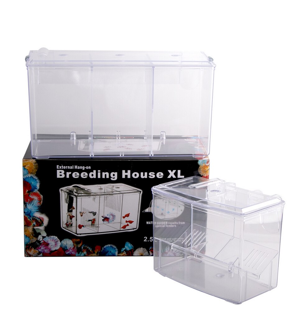 Acryl Aquarium Aquarium Fokken Doos Air Drived Water Stroomt Scheiding Fokken Doos Aquario Kleine Vis Doos Plant Tank