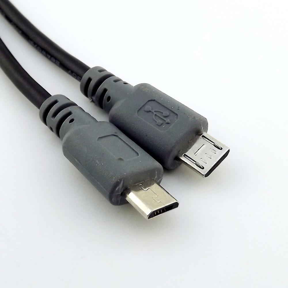 1pc Micro USB Type B Male To Micro B Male 5 Pin Converter OTG Adapter Lead Data Cable 20cm