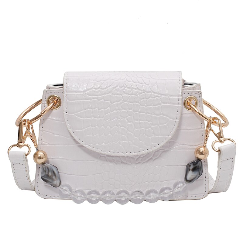 SWDF Crocodile pattern Small Tote bag Summer PU Leather Women's Handbag Gradient Shoulder Messenger Bag