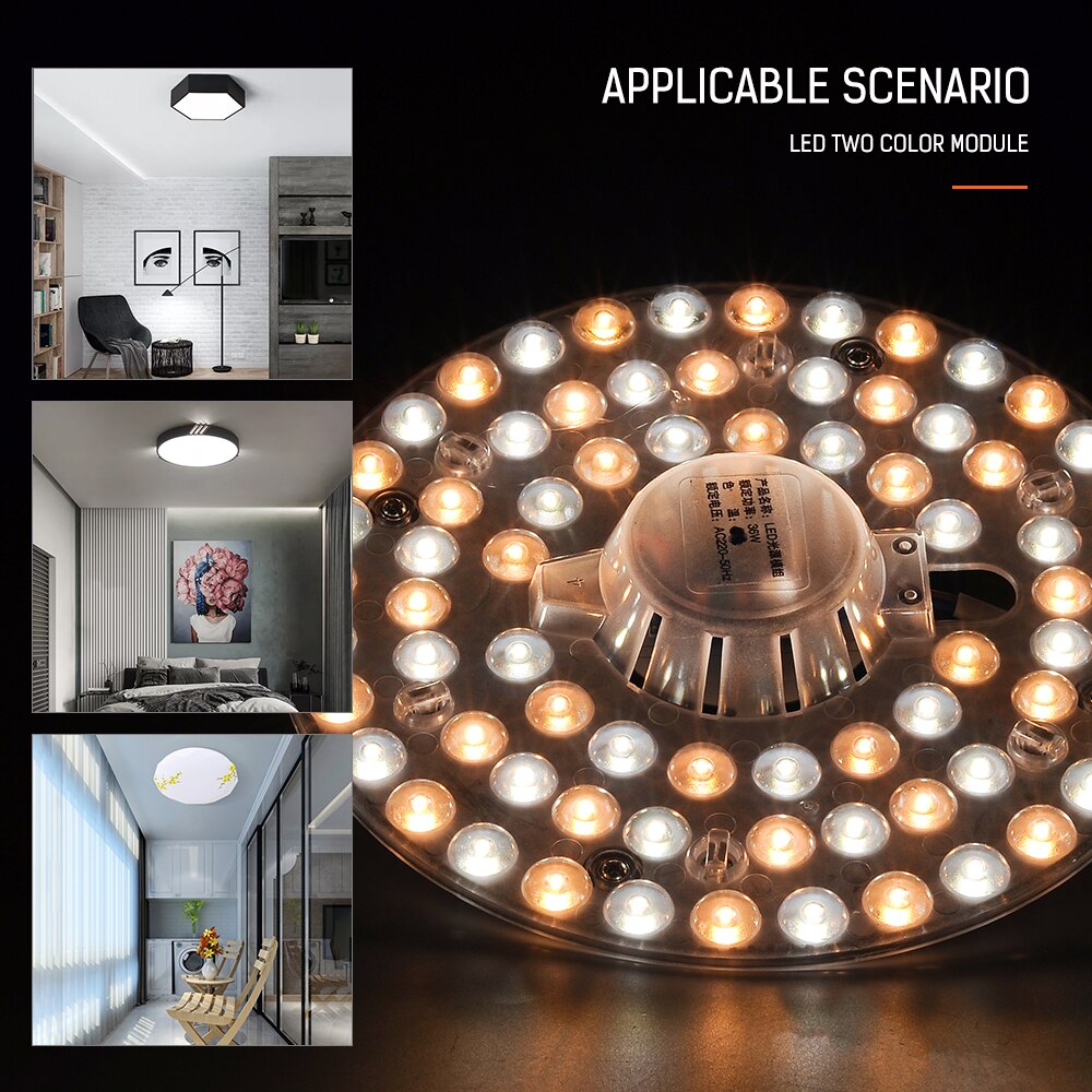 Celling lampe lyskilde  ac220v 12w 18w 24w 36w led panel lys led lys bord blekksprut lysrør bytt tak led lampe