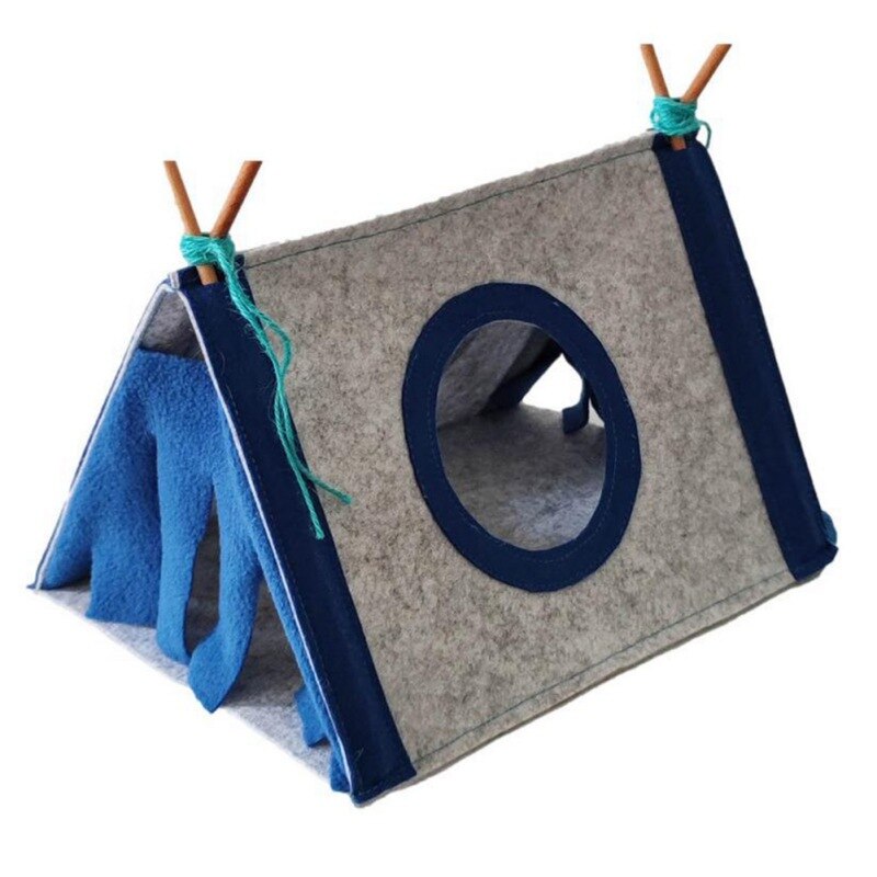 Tente en feutre pour animal domestique, nid de lapin, maison cachée, Cage à Hamster, grande Cage à cochon d&#39;inde, accessoires pour lit pour animal de compagnie Chinchilla: a / 28x20x16cm