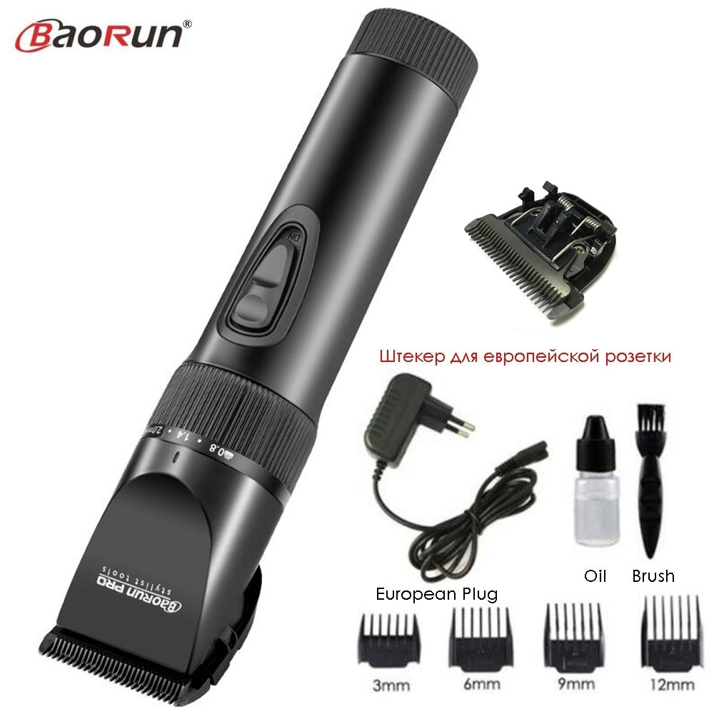 Lage Ruis Professionele Oplaadbare Tondeuse Titanium Blade 2000 Mah Lithium Mannen Elektrische Tondeuse Haar Snijmachine: Add 1pcs Blade