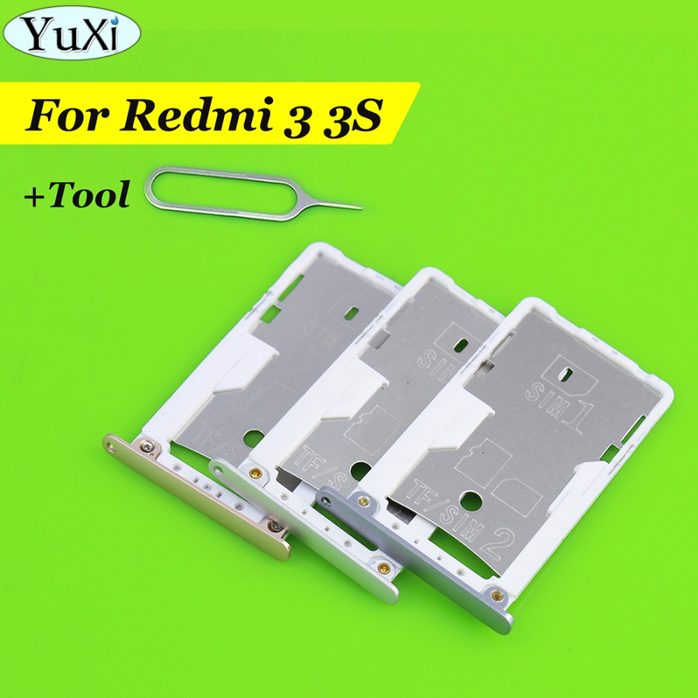 YuXi Sim-kaart Lade Slot Voor Xiaomi voor Redmi 3 s 3 Behuizing Case