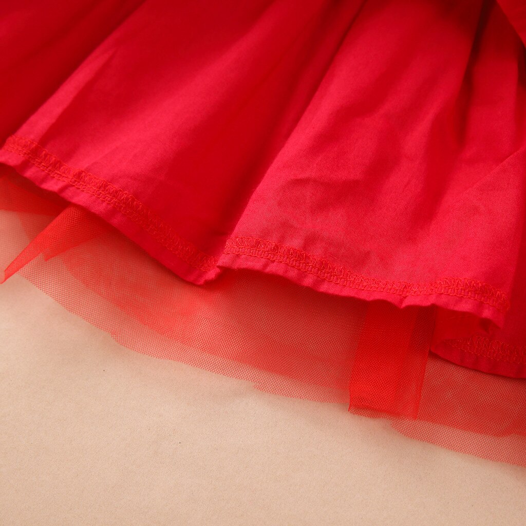 Christmas Dress Girl 12m-4t Newborn Youth Teen Girl Long Sleeve Christmas Day Cartoon Deer Tulle Dress Vestido De Niñas