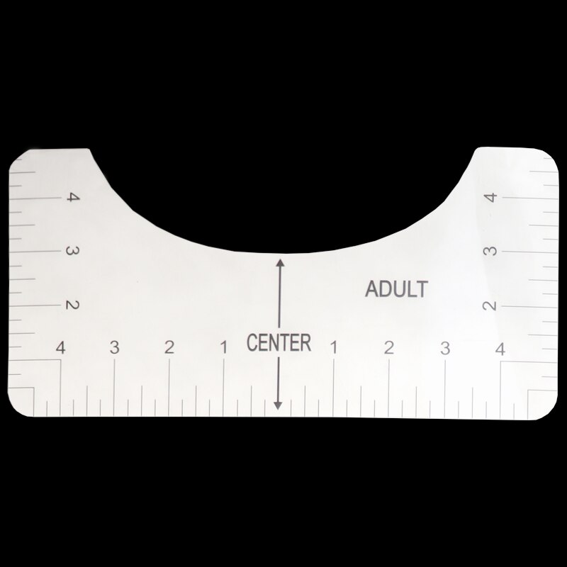 4PCSWith Size Chart Printed t-shirts Centering Tool Clothing Accessories Guide Transparent Multi Purpose Ruler