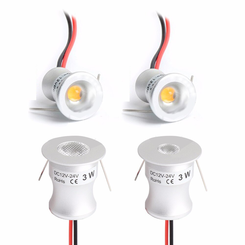 12V-24V Led Spotlight Cabinet Mini Spot Light IP65 Waterproof 1W 3W Recessed Down Light Cold Warm White Cupboard Showcase Use JJ