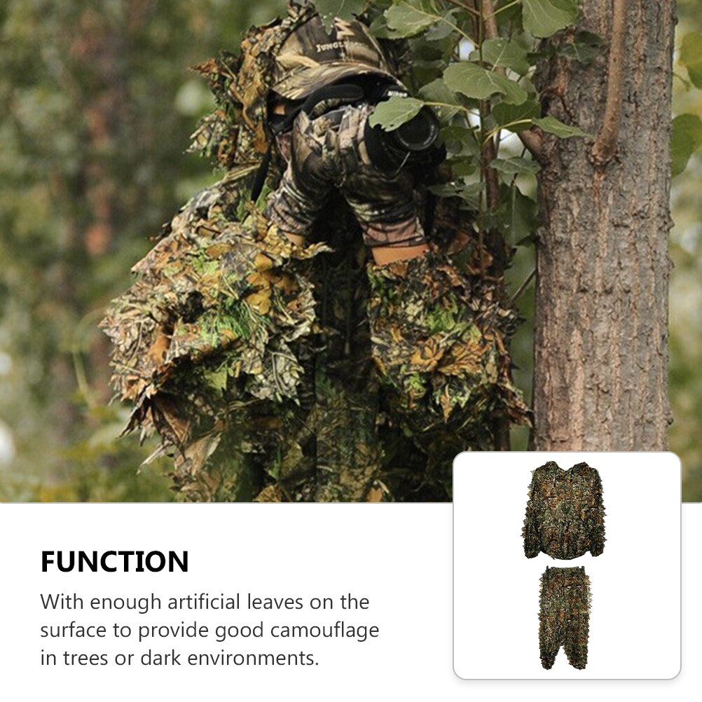 1 Set Outdoor Camouflage Clothing Lightweight Camo Suit Wildlife Jungle Suit