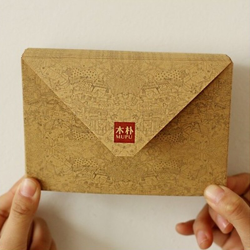 Sobre vintage Retro de Papel Kraft para tarjetas de visita, sobres de de estilo europeo de , , 10 unids/lote