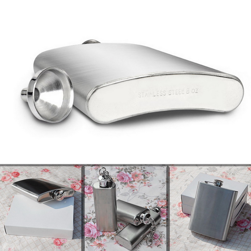 1/2/4/5/6/7/8/9/10 Oz Rvs Heupfles alcohol Fles Met Trechter Voor Liquor Whisky Wijn Outdoor Draagbare Pocket Kolven