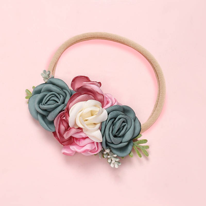 Balleenshiny Bloem Baby Hoofdbanden Super Zachte Nylon Baby Baby Haarband Baby Meisje Haar Accessoires Fotografie Props