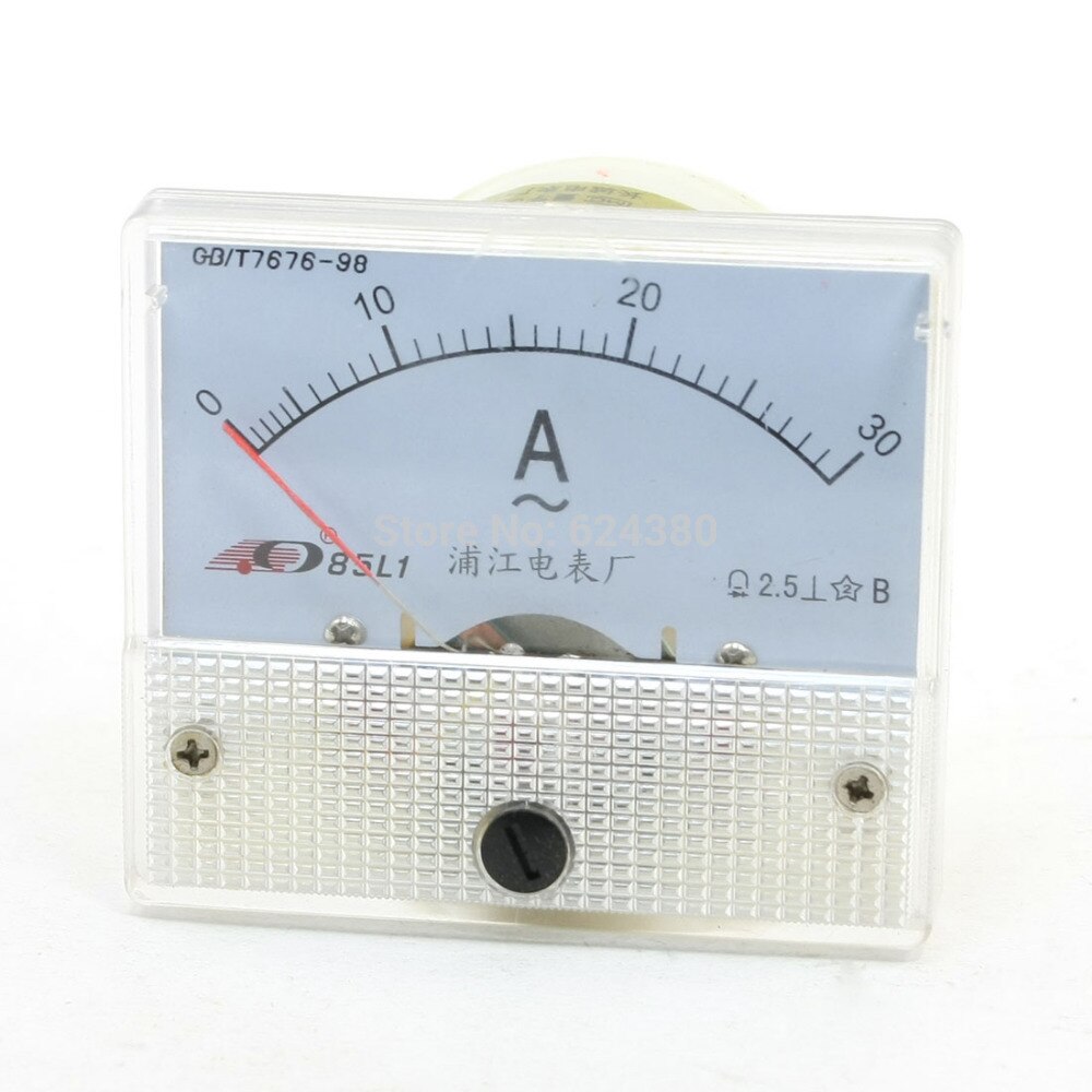 Wijzer wisselstroommeter  ac 0-30a 1a 2a 3a 5a 10a 15a 20a 30a 50a analoge ampèremeter paneel ampèremeter stroommeter 85 l 1 ampèremeter