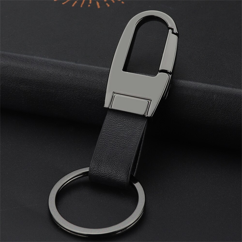 Mannen Eenvoudige Taille Gesp Lederen Business Sleutelhanger Autosleutel Houder Klassieke Sleutelhanger Accessoires Cadeau Voor Man: A