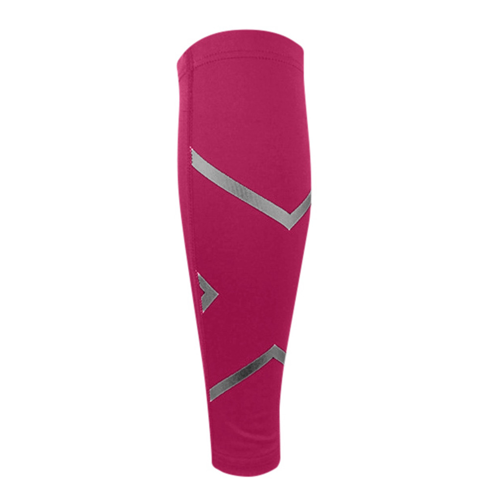 SAGACE veau protéger respirant pression jambe manches jambières mollet jambières unisexe sport basket-ball genouillère: Hot Pink / XL