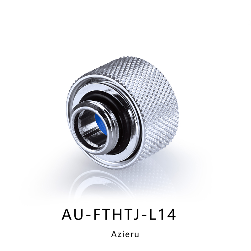 Anti-off Fast Tighten Hard Pipe Compression Fitting, Diamond Pattern G1/4 Thread Rigid Tubing Connector, 4Pcs/Lot