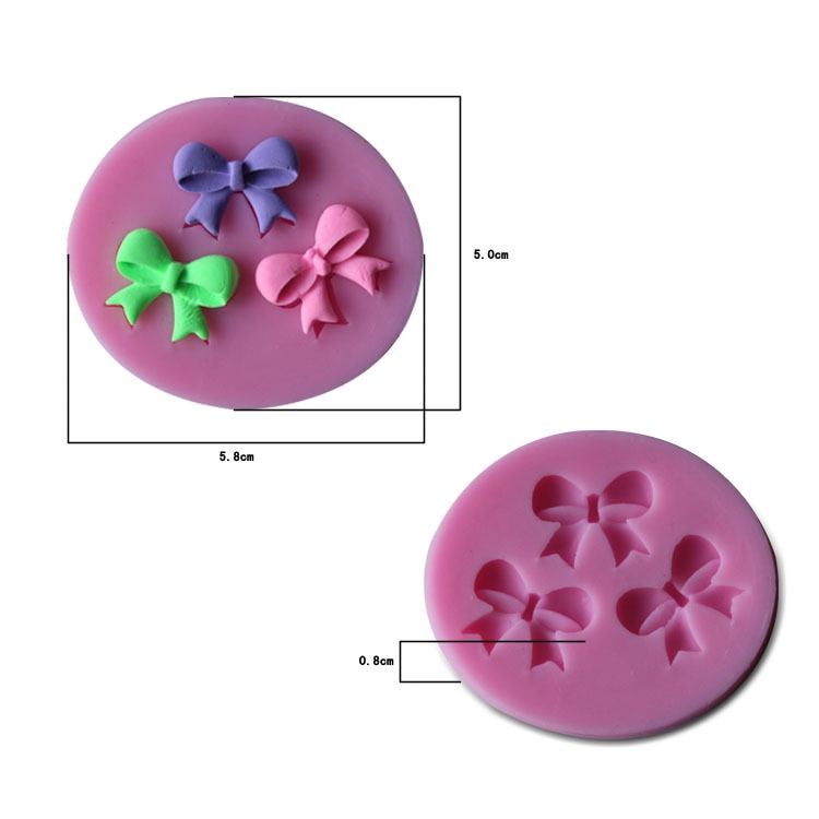 Moule à gâteau en Silicone avec nœud papillon 3D, à bonbons au chocolat, outils de décoration de pâtisserie, à faire soi-même