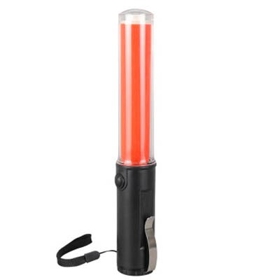 26cm Length Traffic Baton Light Multi-function Flashinglight Fluorescent LED Fire Safety Emergency Evacuation Flash light Baton: Red