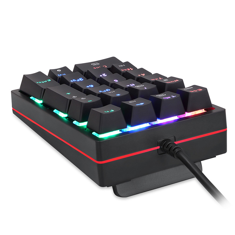 MOTOSPEED K24 Keyboard Mechanical Numeric USB Wired 21Keys Numpad RGB Backlight OSU Game Player Installable Driver Extended