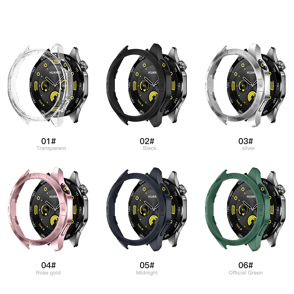 hoesje voor Huawei Watch GT 4 46 mm beschermhoes PC harde bumper voor heren dames GT4 accessoires (geen schermbeschermerglas)