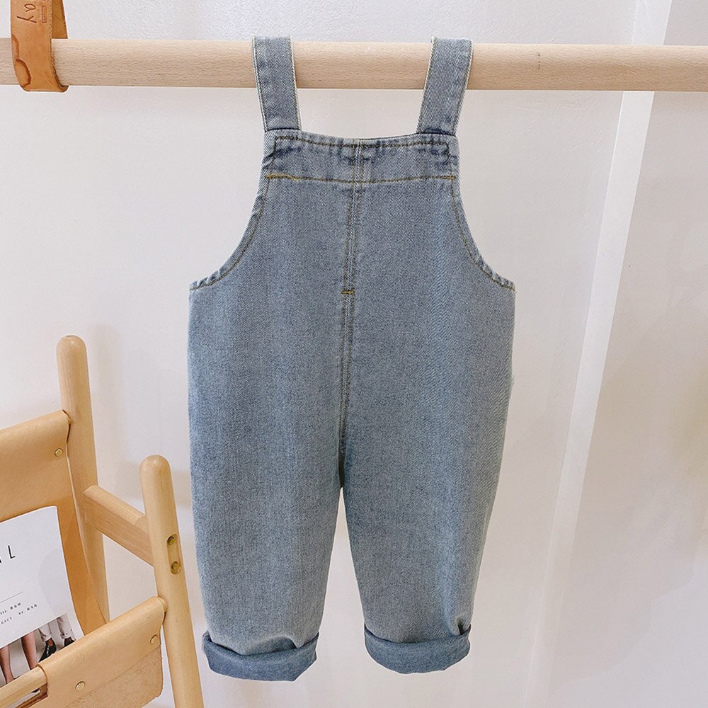 Lente Baby Jongen Overalls Blue Denim Kids Jeans Losse Casual Kinderen Kleding School Peuter Broek